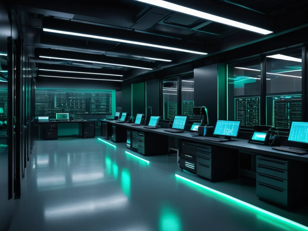 Futurystyczne centrum automatyzacji procesów AI